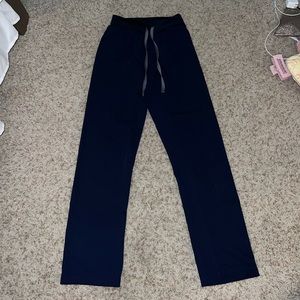 Figs Navy Livingston High Waisted Basic Scrub Pants - XS